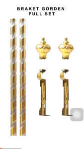 Murah Batang gorden cap Artop/dragon fullset-gagang besi horden 1 meter besi gorden 15 M 2M