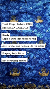 Seragam Wanita Tunik Korpri Terbaru 2022 Bisa Request Size super Jumbo
