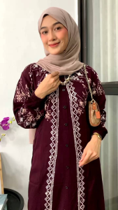 Gamis Twill Terbaru 2025 - Motif Terbaru - Saku Kanan - Full Kancing - Batik Cap Malaman