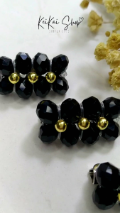KeiKai Bros Dagu Kristal Black (1pcs)/ Bros Hijab / Bros Kristal
