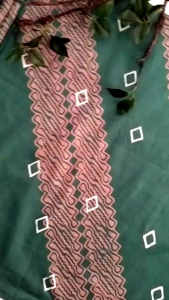 Kain Batik Cap seri warna soft nude Bahan batik cap seri soft zigzag