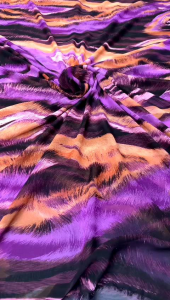 Kain Ceruty Baby Doll Motif Macan Import - Kain Zara Ceruty - Kain Meteran RN | Harga Per Setengah Meter