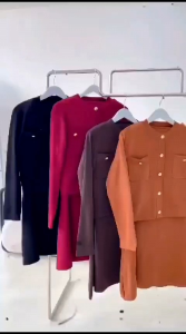 (7.10) GAGIL REMBULAN  Dress Rajut Import Wanita Muslimah Terbaru Rembulan Premium Gagil by Ova .