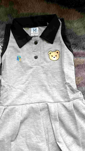 D105 DRES ANAK 0-6 TAHUN MOTIF BORDIR BEAR MODEL TERBARU disayangbayi