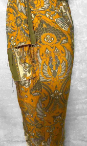 Kain Kamen Set Plus Selendang Sutra Paris Motif Sayap Premium