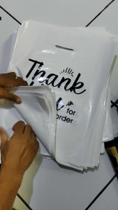 Plastik thank you (50 pcs) kantong plastik olshop plastik baju kantong belanja