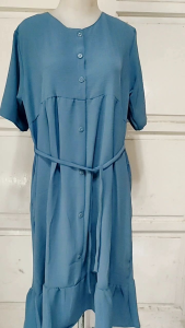 Daster Crinkle Airflow Nagita DRESS Crinkle Kancing Depan