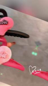 Sweet and cool plush Barbie pink three-dimensional love clip