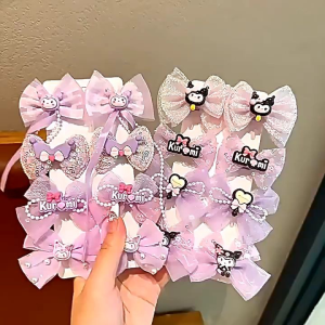 Sanrio Hair Clip Hair Accessories 8pcs kuromi Melody Lotso