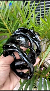 Gelang akar bahar hitam original lentur size jumbo by agildewa118