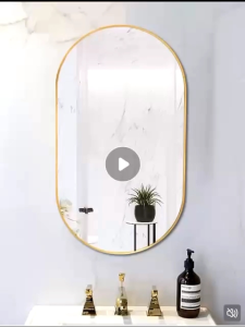 17cmx24cm Bathroom Mirror Wall Decor Cermin Bilik Mandi Cermin Hiasan Dinding镜子