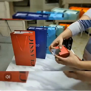 Hộp giấy đựng 2 chai rượu vang kèm túi Hộp đựng rượu vang
