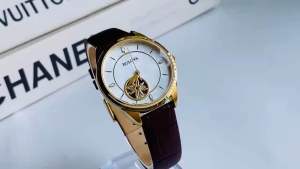 Đồng Hồ Nữ Bulova 97L179 Automatic Size 34.5 Sapphire Dây Da Nâu