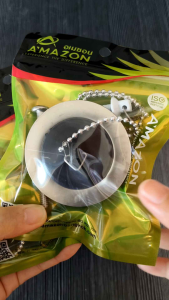 สะดืออ่างล้างหน้า แป้นสแตนเลส ปริมาณ 100 มล น๊อตสแตนเลสแท้ ไม่เป็นสนิม เป็นอุปกรณ์การแต่งต้น ติดตั้งกับอ่างล้างหน้า ไม่ต้องผ่าตัด