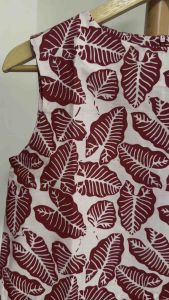 ❤️❤️ Red Leaves Pattern Colours Batik Stamp M Sizes Top Sleeveless❤️❤️