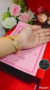 ECLATIA!! Gelang rantai wanita emas muda kadar 35% aksesoris mewah dan elegan