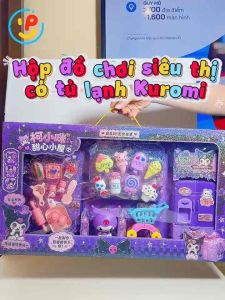 Hộp đồ chơi nhà bếp tủ lạnh xe đẩy Kuromi 7979-105 PeeKaPaw Toys