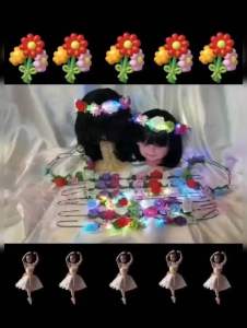 BANDO BUNGA LED / BANDO BRIDAL SHOWER / BANDO BUNGA KELILING LED / BANDO BUNGA LAMPU LED / BANDANA MAHKOTA / BANDO BUNGA FASHION / BANDO PESTA / BANDO NATAL / FLOWER CRWON | FCL6548
