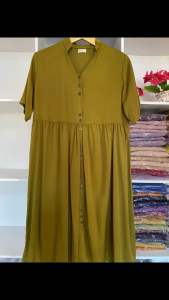 Daster Dress Wanita Polos Model Terbaru Bahan Rayon Twill Tebal Katun Panjang