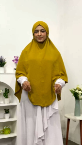 Khimar tali non pet Bahan Crinkle Air Flow Model Depan Oval merk CITRA KERUDUNG