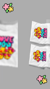 Kaos oblong anak perempuan motif love you emoji kaos distro cewek cowok 2-12 tahun