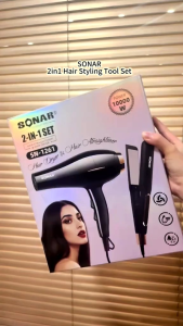 PROMO TERLARIS!! Original 823 + 6130 Catokan Sonar SN 823 Catok rambut Lurus FREE Hair dryer FD 6600 + sisir 2pcs -