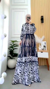 Gamis Twill Ori Proses Pembatikan Cap Model Variasi Motif Dan Model Terbaru Bahan Twill Super Premium Grade A Wanita Muslim