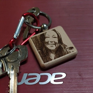 Engraved Wooden Keychain