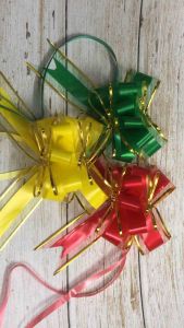 (Set 10 cái) Nơ rút voan cao cấp bản 5cm gói giỏ quà gói hoa trang trí