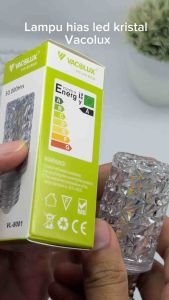 Vacolux Lampu Led Candle Kristal 10 Watt Lampu Hias Led E27 3 Warna Putih Warmwhite Kuning