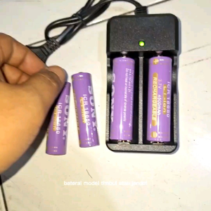BATERAI CHARGER Bisa Di CAS Ulang Li-ion 18650 3.7V 4500mAh Warna Ungu Harga 4pcs