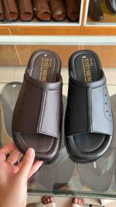 Dép nam quai ngang đế BOSS cao 3cm che kín bàn chân màu đen/nâu/vàng MS15