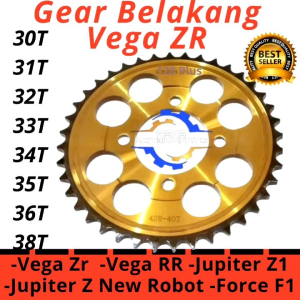 GEAR BELAKANG VEGA ZR GOLD GIR EMAS FORCE RR JUPITER Z Z1 NEW ROBOT 428H 30T 31T 33T 34T 36T 38T