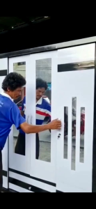 Lemari 4 pintu bukaan 2 hambalan 2 gantungan (khusus jabodetabek)