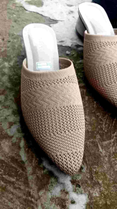 Sepatu Sandal Slop Wanita Rajut Import Terlaris Hak Buat 5cm Terbaru