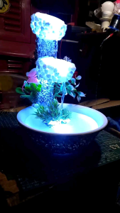 Mini Air Mancur Dilengkapi mesin Dan Lampu Led Unik Estetika - Percantik ruangan