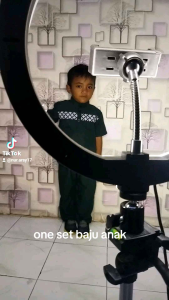 Setelan Baju Koko Anak Laki-Laki Usia 1-6 Tahun & Lengan Pendek Kombinasi Batik