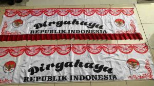 BENDERA LESPANG 2m x 50/60cm DIRGAHAYU REPUBLIK INDONESIA SATIN BERKUALITAS
