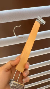 Sét 10 kẹp gỗ có kẹp treo quần áo có điều chỉnh độ rộng combo mắc áo gỗ có kẹp phù hợp trẻ em người lớn