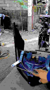 Honda click v2 125/150 stainless mini driving light bracket