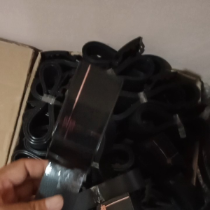 Ikat Pinggang Pria Hitam Kepala Reel Gesper Elegant Terbaru Motif Randum