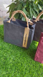 Casual Denim Lunch Bag Tupperware (zipper bunga es)