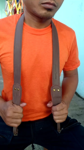 strap kamera kulit sapi asli strap kamera coklat tua