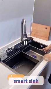 10 in 1 SMART SINK Modern kitchen sink set Piano type faucet complete sets 304 stainless