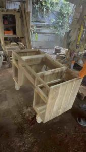 ✨ โต๊ะทำงานไม้สักแท้สไตล์คลาสสิก ✨📏 ความกว้าง 120 ซม. ความยาว 60 ซม. ความสูง 78 ซม.