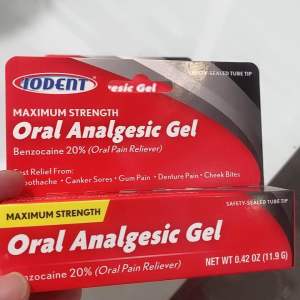 [ Date xa 2028] Oral Analgesic gel-  Gel giảm đau khoang miệng mức độ tối đa Iodent) 119 gram