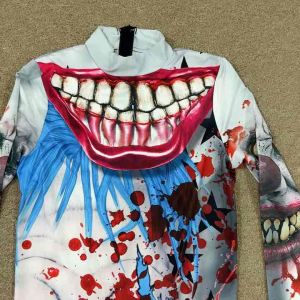 READY STOCK Cosplay Women Scary Joker Clown Halloween Costume Movie Character Outfit