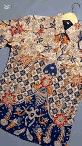 Batik Pria Kemeja Lengan Panjang Slimfit Solo Full Furing Erro Adem Seragam Kerja Kantor Casual Baju Atasan Cowok Anak Muda Hem Premium Katun Motif Bledak Putih