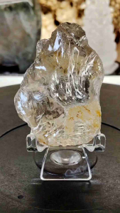Natural Himalayan Satyaloka Azeztulite Citrine Quartz Crystal Ornament SCT01