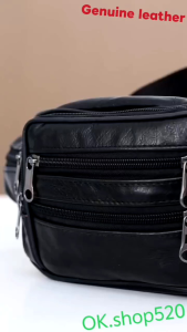 OK Hot Item Genuine Leather Belt Bag For Men And Women Casual Mens Leather Chest Bag Simple Leather Shoulder Bag Cowhide Waist Packs Bag